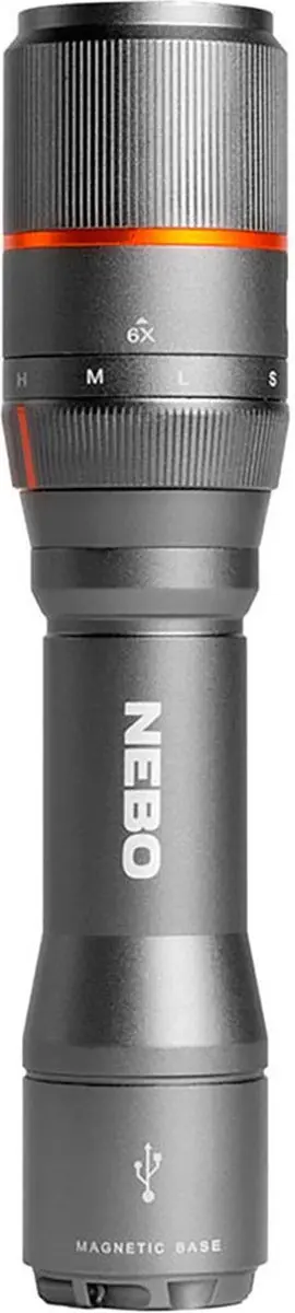 Nebo Davinci 1000 NEB-FLT-0018-G LED Zaklamp - Grijs - afbeelding 4 van 6