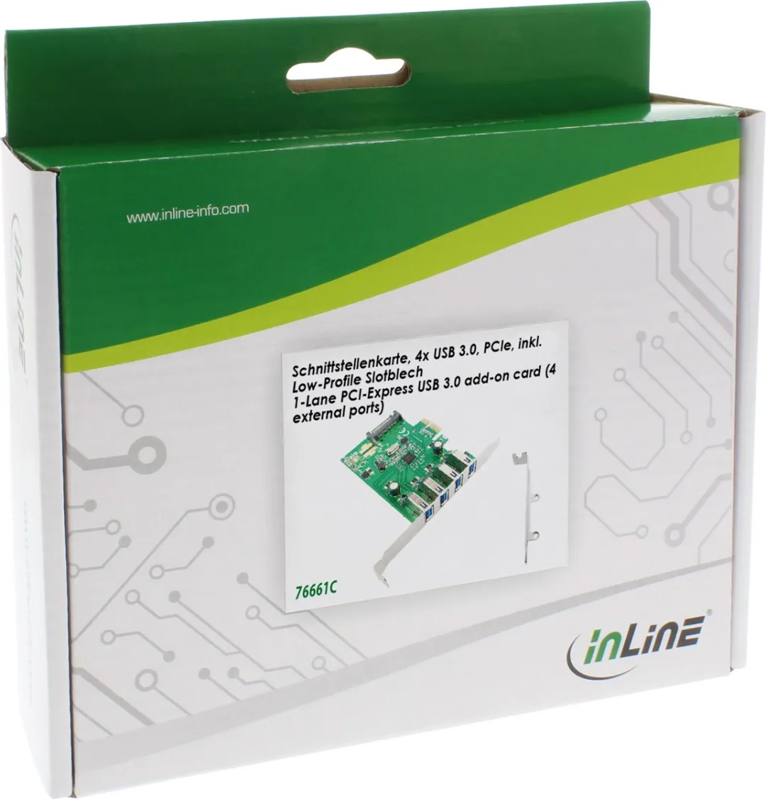 InLine 76661C PCIe USB 3.0 Interfacekaart - 4x USB3 - afbeelding 5 van 5