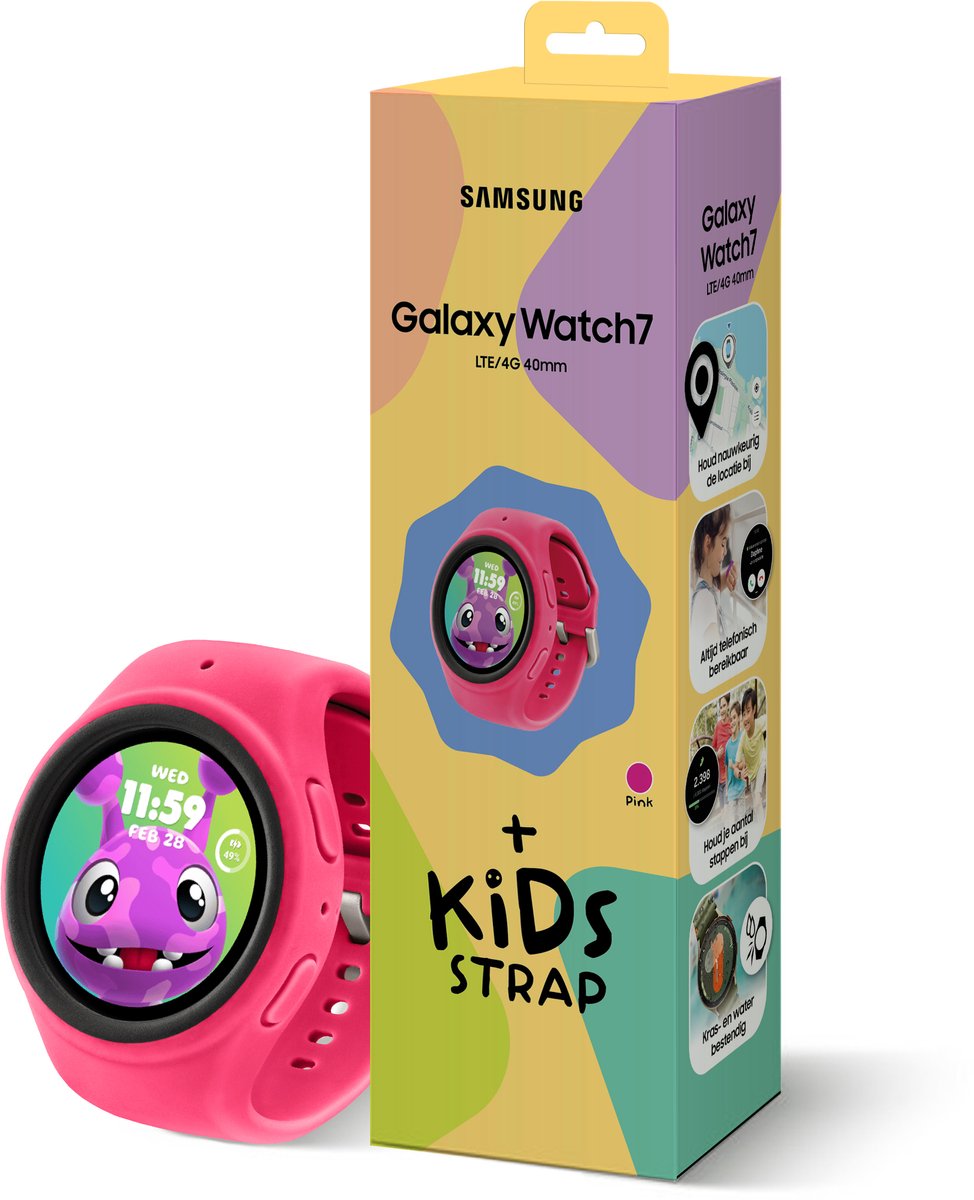 Samsung Galaxy Watch7 - 40 mm - E-simkaart - + Kids Band Pink