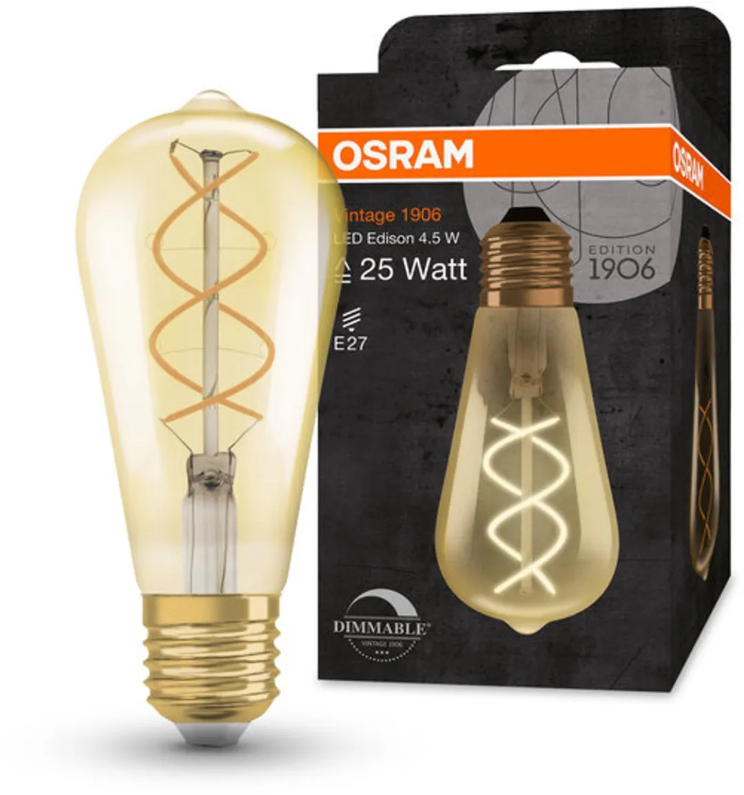 Osram Vintage 1906 LED Lamp E3APZ - Goudkleurig