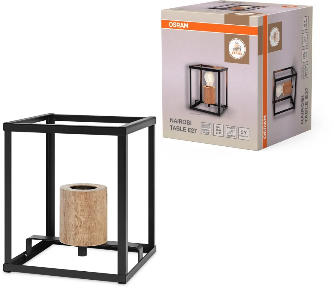 Osram Decor Nairobi Tafellamp E27 - Zwart
