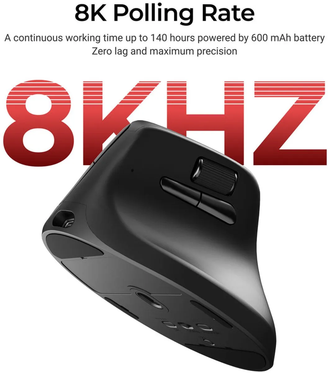 Keychron M5 Muis M5-A23 - 30.000 DPI - Zwart