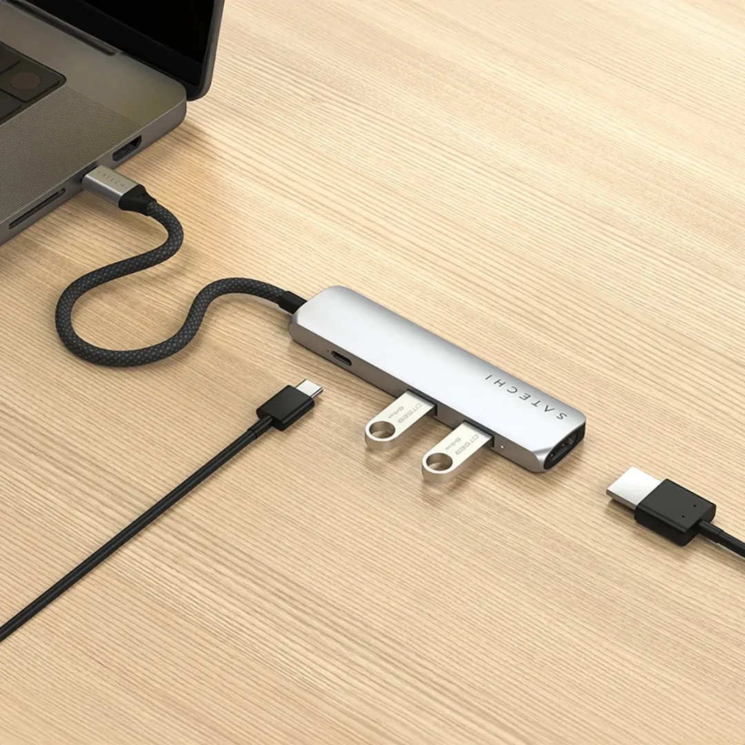 Satechi ST-P4SK USB-C Interface Hub - 1x HDMI 4K - Grijs
