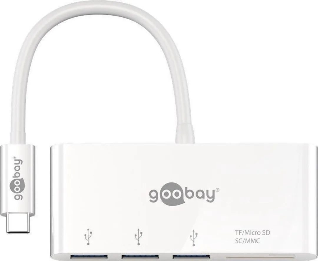 Goobay 62097 USB-C Hub 3 Poorten met Kaartlezer