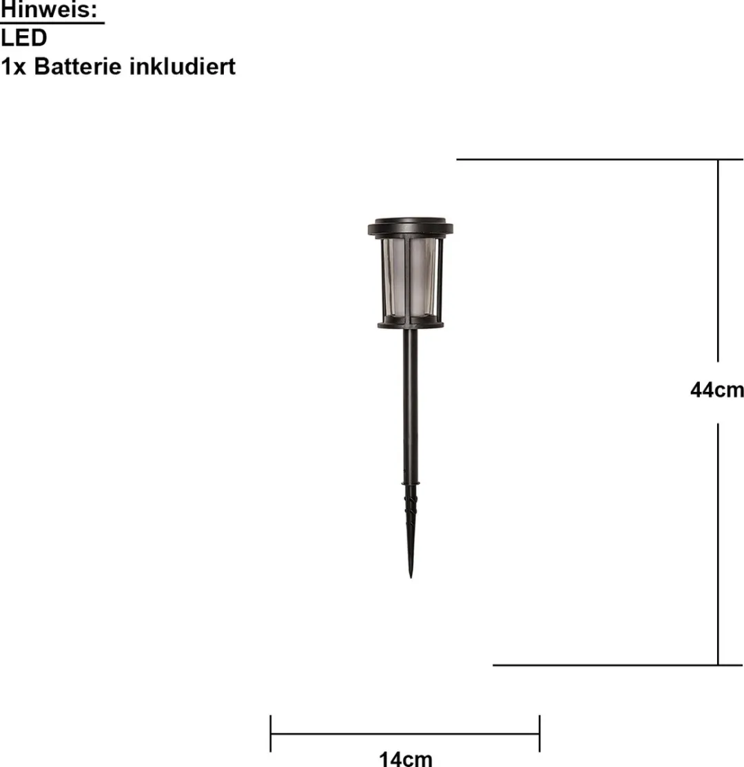 Star Trading Alippa Solarlamp 44cm - Zwart
