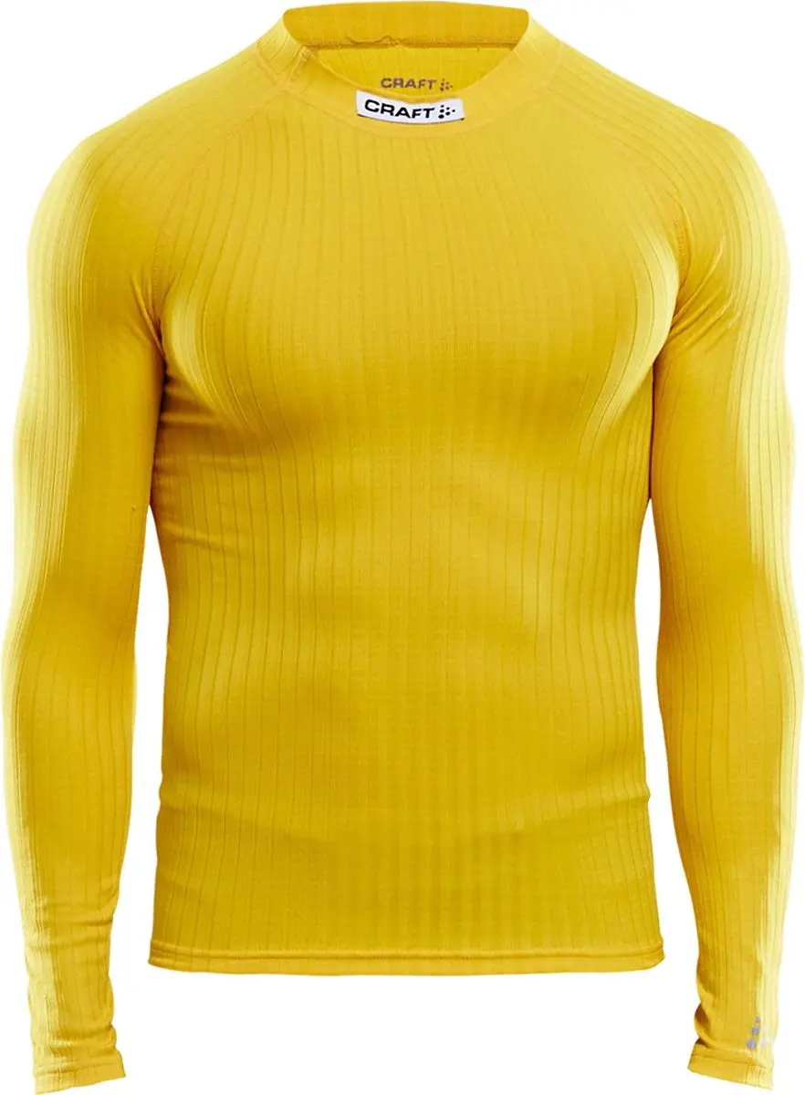 Craft Progress Baselayer Shirt Lange Mouw Heren - Geel