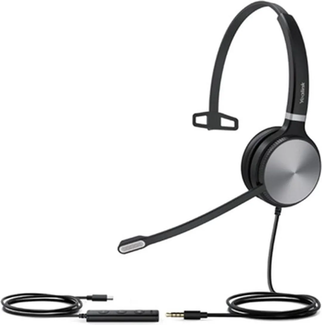 Yealink UH36-MONO-TEAMS Headset - Zwart/Zilver - afbeelding 6 van 6