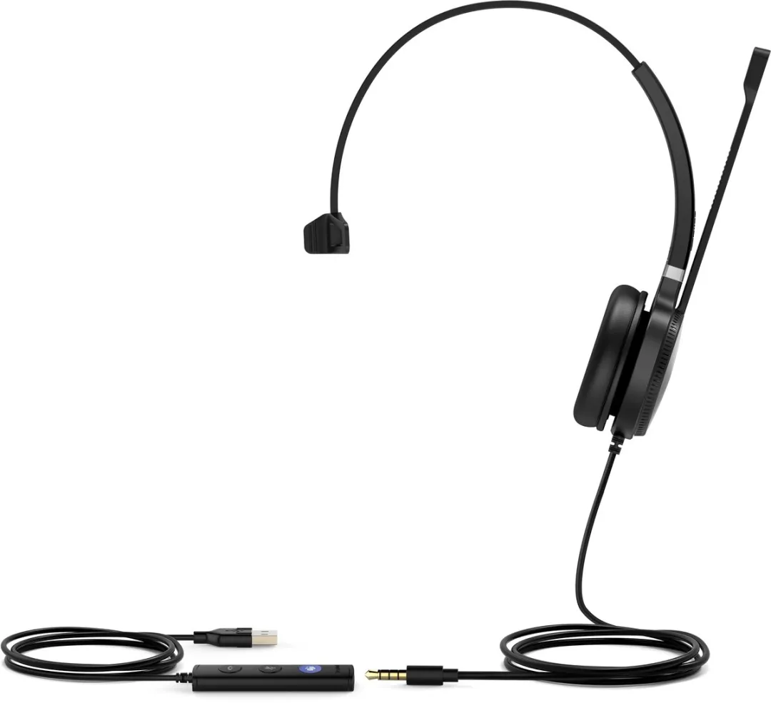 Yealink UH36-MONO-TEAMS Headset - Zwart/Zilver
