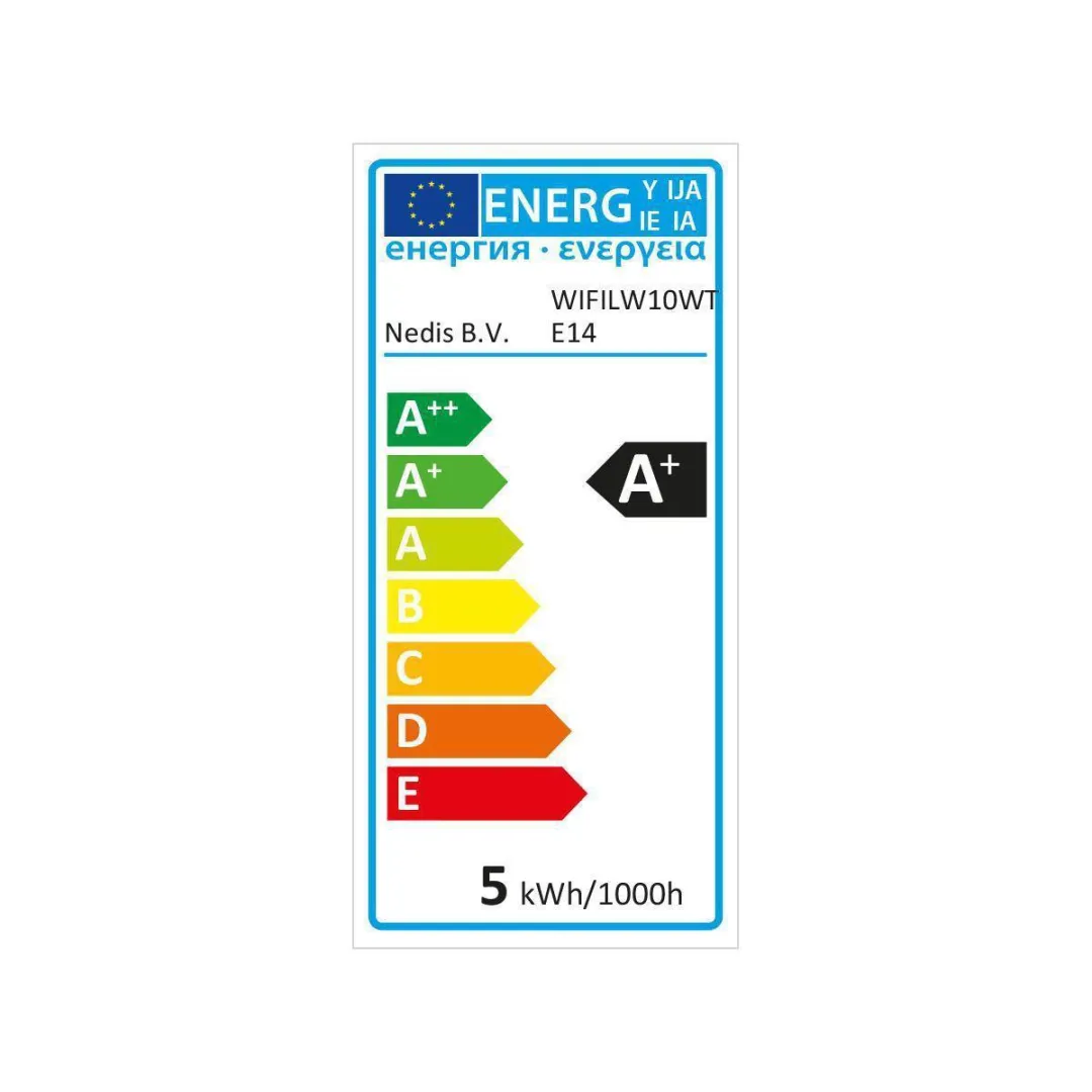 Nedis Wi-Fi Smart LED-lamp E14 - 4,5W - Warm tot Koud Wit - afbeelding 6 van 6