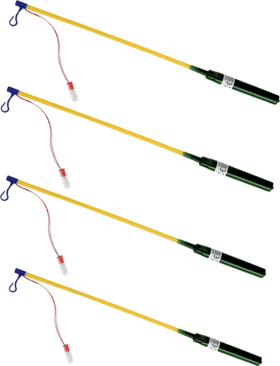 Tender Toys Lampionstokje - 10x - groen - met LED lichtje - 50 cm - Sint Maarten lopen - Lampionnentocht