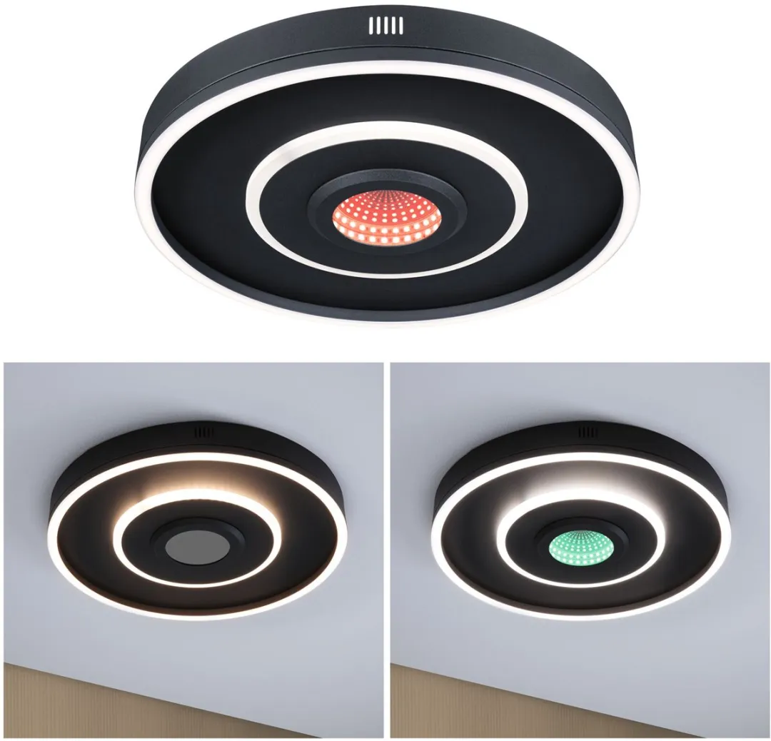 Paulmann Spaceglow Four Wandlamp 1200lm RGBW - Zwart mat
