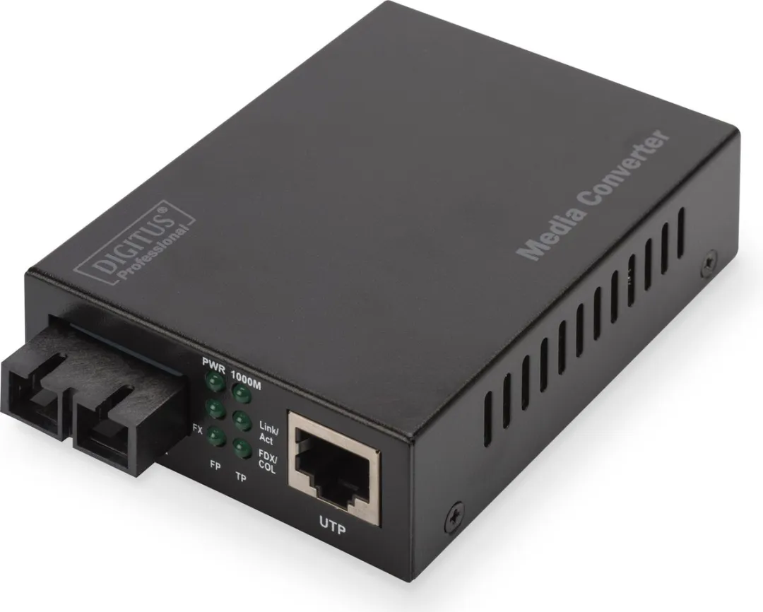 Digitus DN-82120-1 Netwerk Media Converter - Zwart