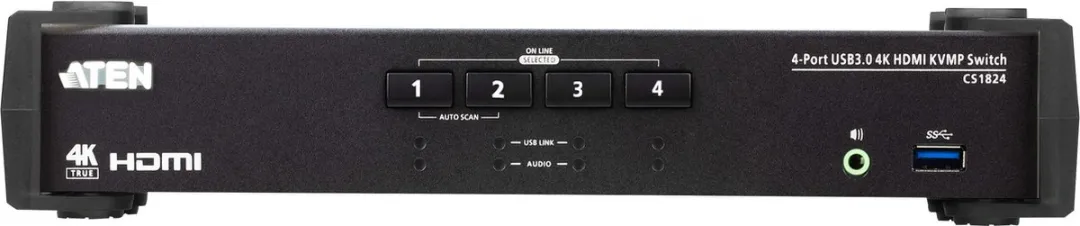 Aten CS1824-AT-G USB 3.0 HDMI KVM Switch - 4 Poorten