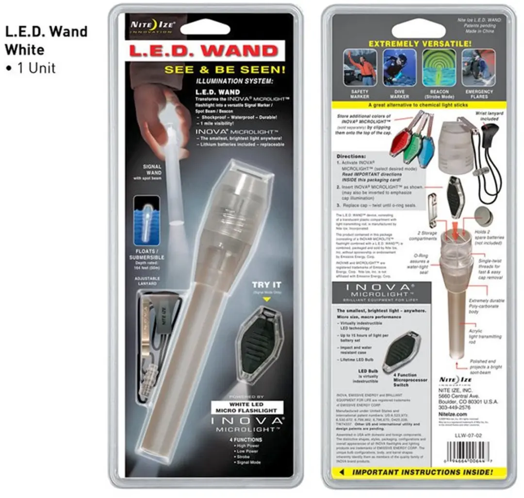 Nite Ize MicroLight XT LED Wand Zaklampen/verlichting Wit