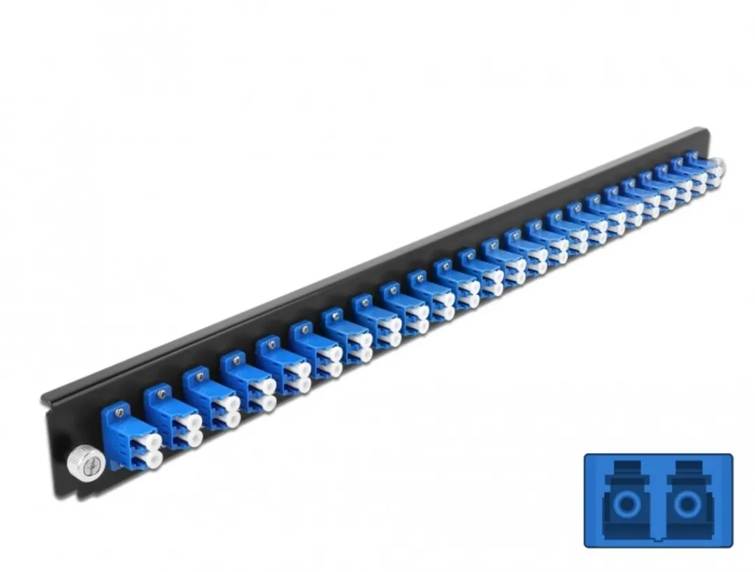 Delock 19" Splice Box Front Panel 24 port LC Duplex