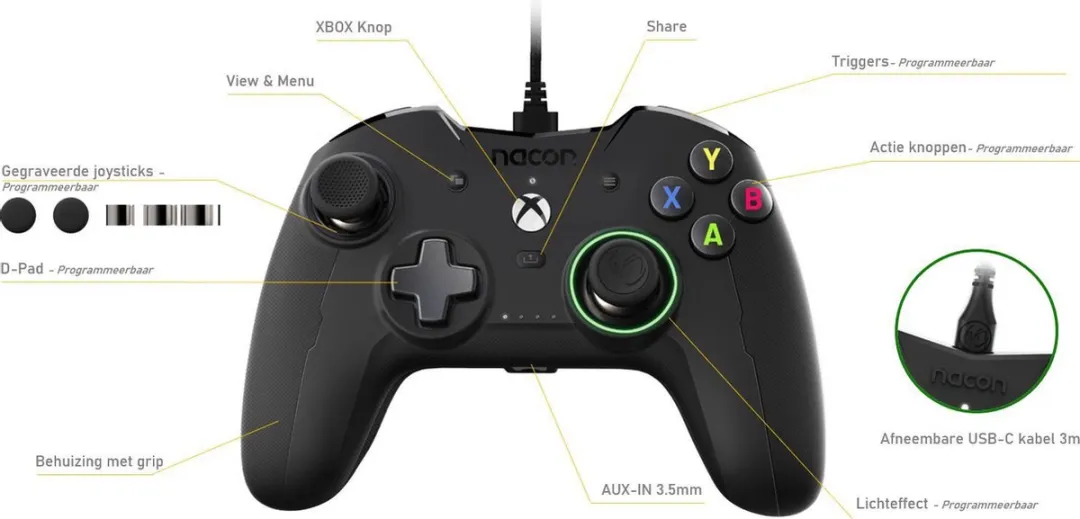 Nacon Revolution X - Official Licensed Bedrade Controller - Xbox Series X|S - Zwart