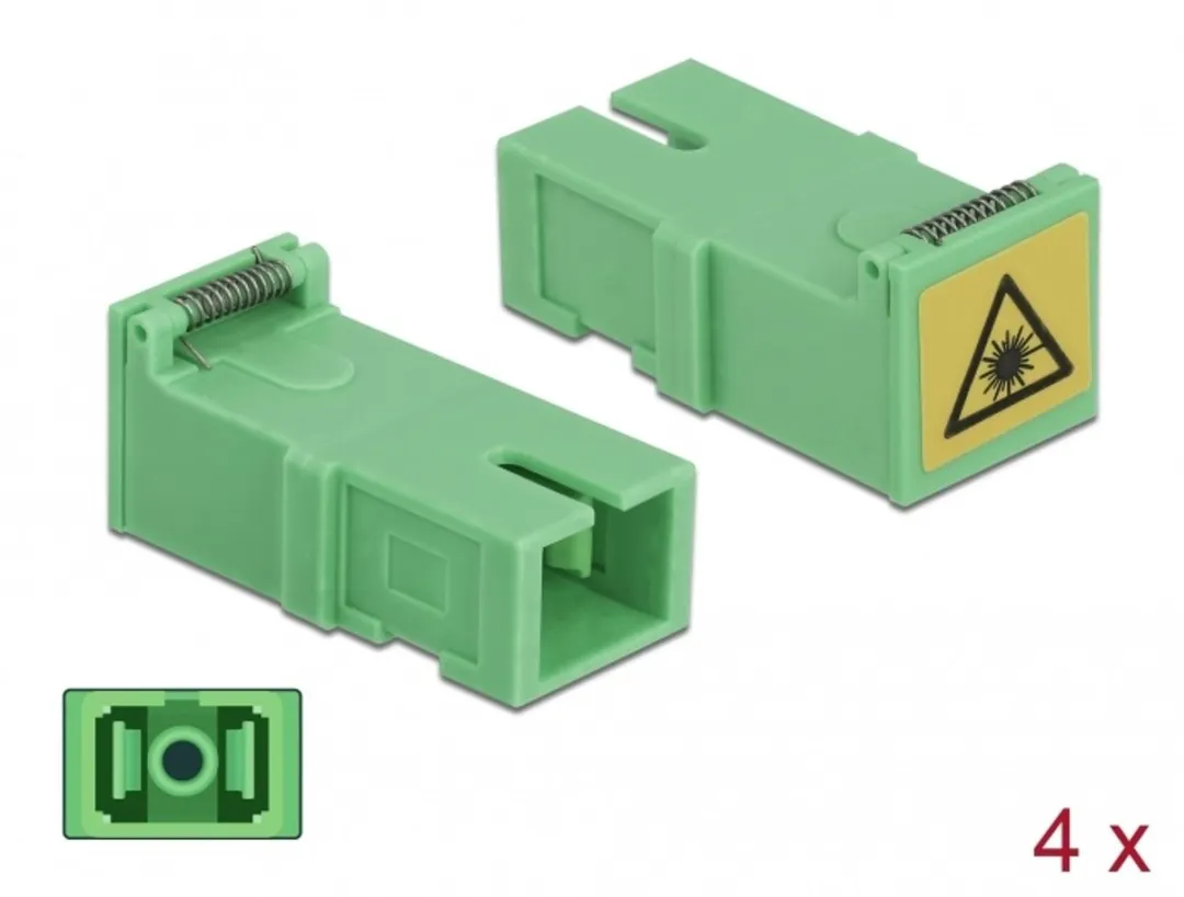 Delock SC Simplex Optical Fiber Coupler - 4 Stuks - Groen