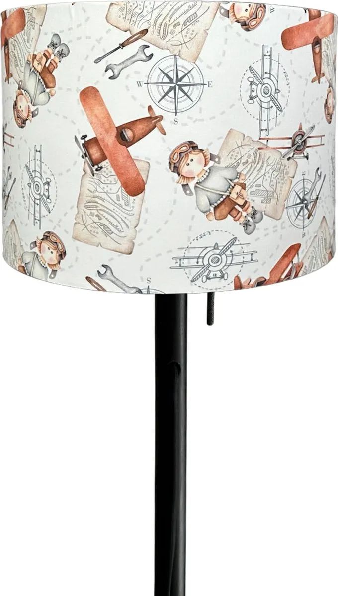 BINK Bedding Raf Hanglamp 30cm - Piloot Thema - Ecru/Terra/Grijs