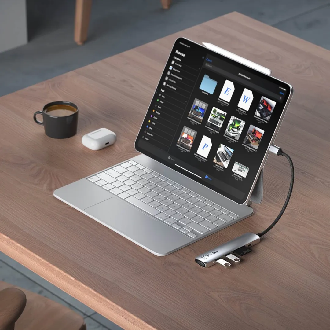 Satechi ST-P6SK USB-C 6-in-1 Adapter - Grijs - afbeelding 6 van 6