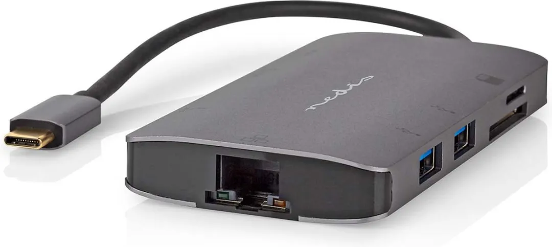 Nedis CCBW64240AT02 USB-C 7-in-1 Adapter - 5Gbps - 0,2m - Antraciet