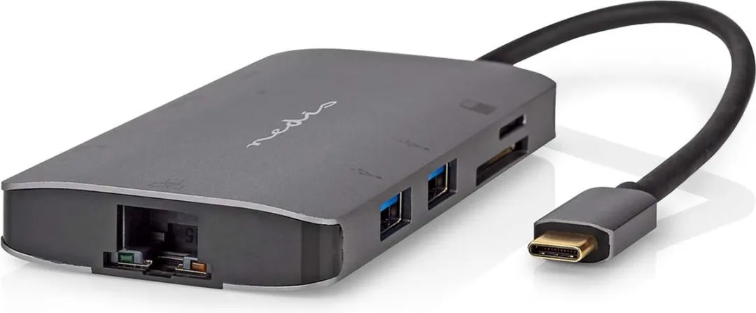 Nedis CCBW64240AT02 USB-C 7-in-1 Adapter - 5Gbps - 0,2m - Antraciet - afbeelding 6 van 6