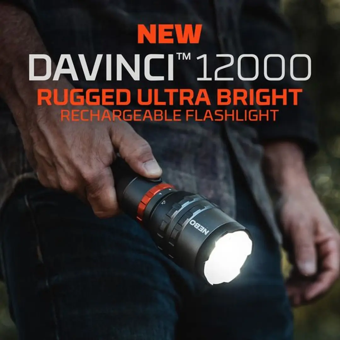 Nebo Davinci 12000 Zaklamp NEB-FLT-1070-G - Zwart - afbeelding 3 van 6