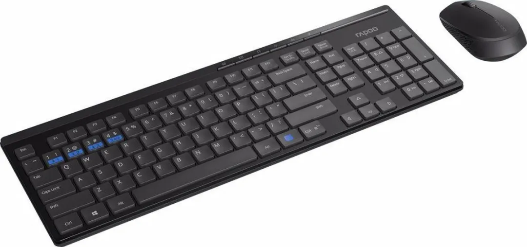 Rapoo 8100M Draadloze Combo Set - Toetsenbord & Muis Zwart