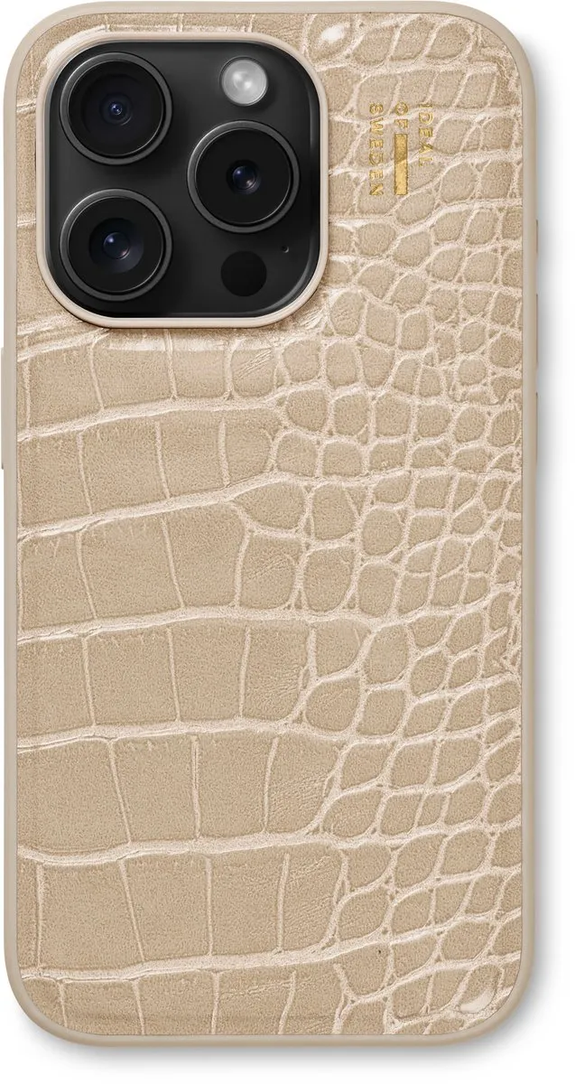 iDeal of Sweden iPhone 15 Pro Vegan Leather Case MagSafe Warm Beige Croco - IDVLCMS-I2361P-456 - afbeelding 6 van 6