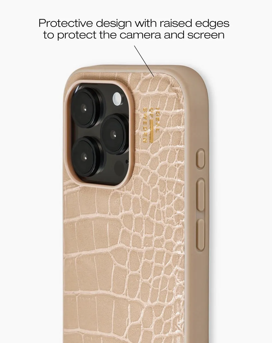 iDeal of Sweden iPhone 15 Pro Vegan Leather Case MagSafe Warm Beige Croco - IDVLCMS-I2361P-456 - afbeelding 5 van 6