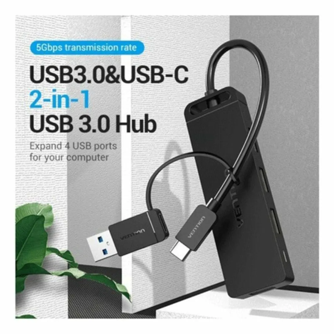 Vention CHTBB USB Hub - 5 Poorten Zwart
