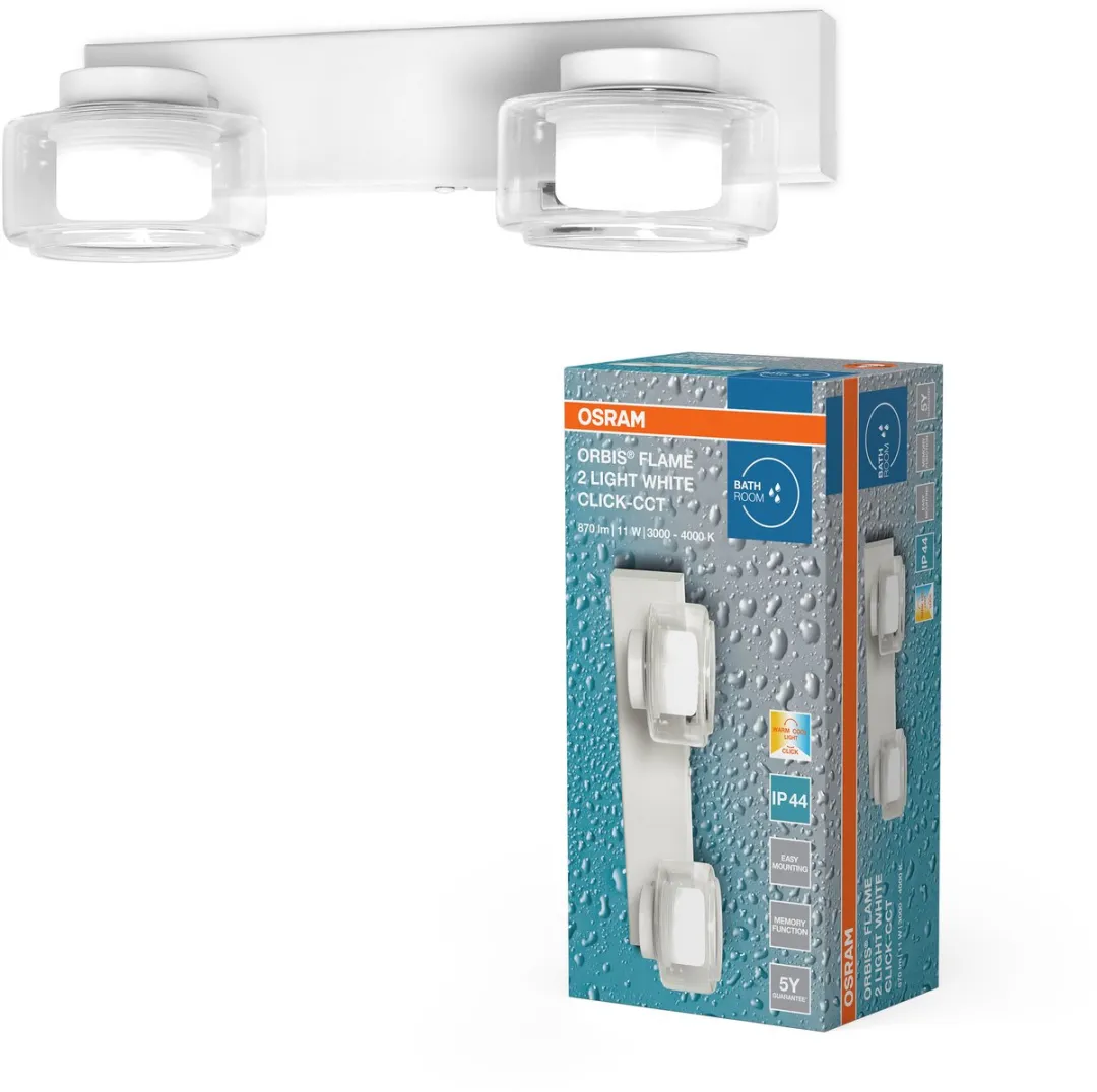 Osram Orbis Flame Wandlamp LED 11W 700lm Instelbaar Wit IP44