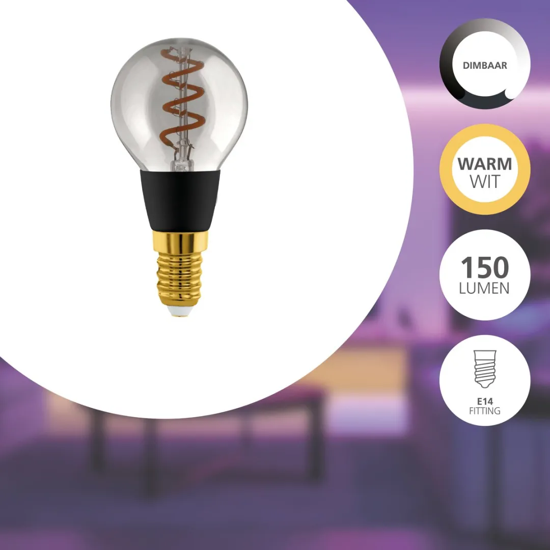 EGLO connect.z Smart LED Lamp E14 - Rookglas - 2200K - Zigbee
