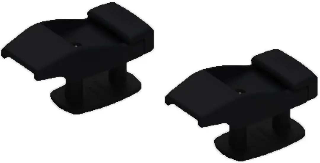Fiamma Wall Brackets Plastic Deep Black 2st.