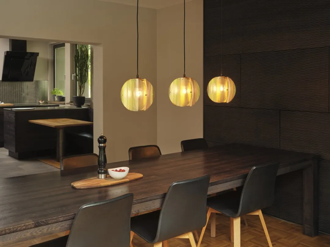 Osram Decor Folded Globe Hanglamp 3xE27 - Goud - afbeelding 6 van 6