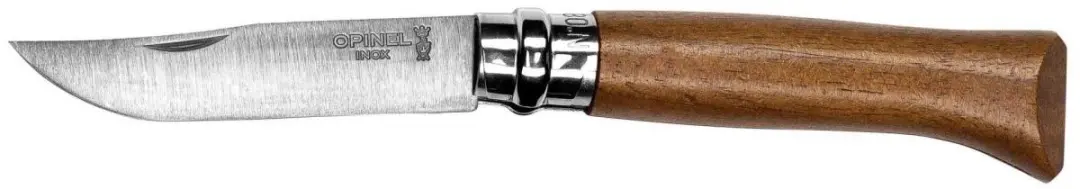 Opinel N°08 Zakmes - Luxury Walnoot - afbeelding 4 van 4