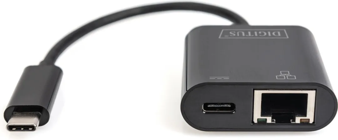 Digitus DN-3027 USB-C naar RJ45 Adapter - Zwart