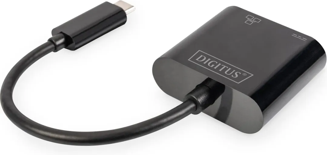 Digitus DN-3027 USB-C naar RJ45 Adapter - Zwart