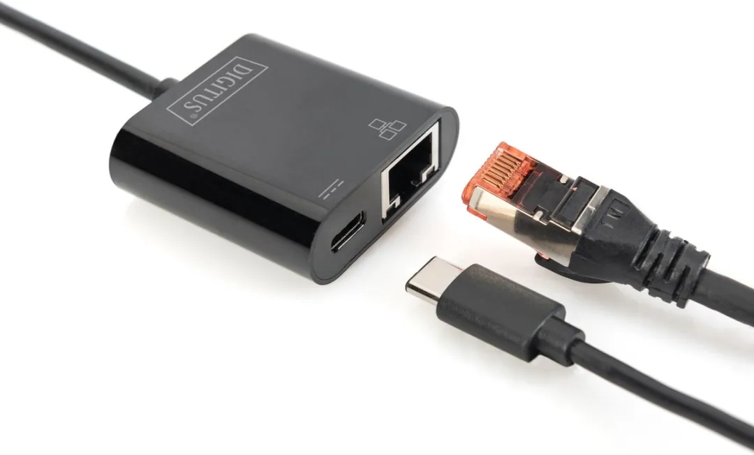 Digitus DN-3027 USB-C naar RJ45 Adapter - Zwart - afbeelding 6 van 6