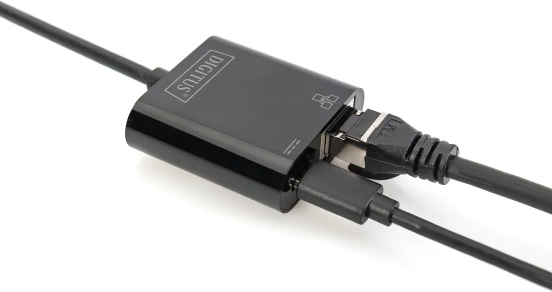 Digitus DN-3027 USB-C naar RJ45 Adapter - Zwart