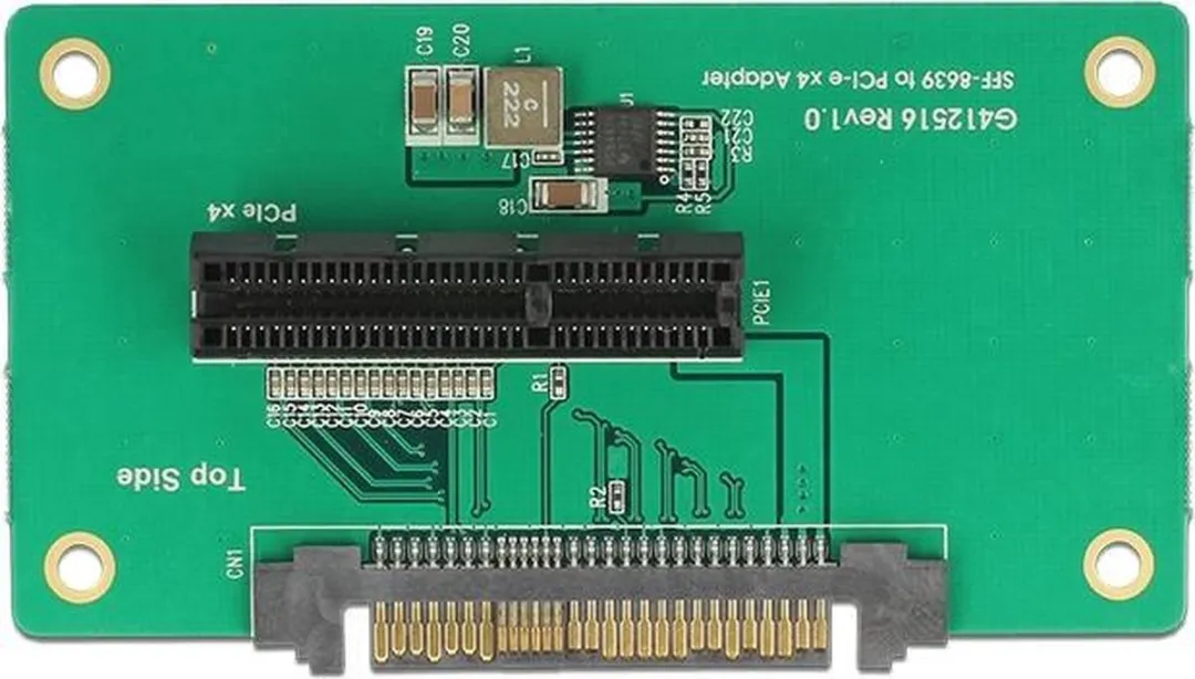 Delock U.2 SFF-8639 naar PCIe x4 Adapter - Zwart/ Groen