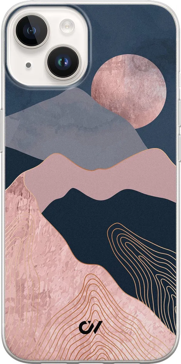 Casevibes Hoesje iPhone 14 Landscape Rosegold