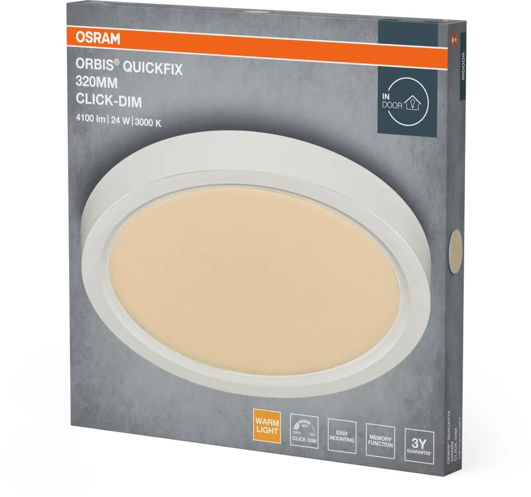 Osram Orbis Quickfix LED Plafondlamp 24W 320mm - Warm wit 3000K