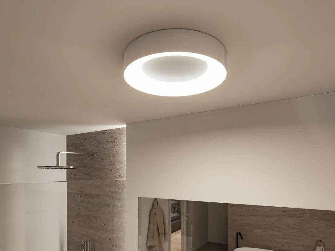 Paulmann Casca LED Plafondlamp IP44 - 2100lm 3000K - Ø40cm Alu mat