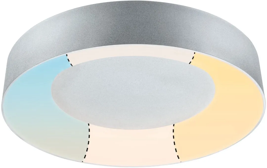 Paulmann Casca LED Plafondlamp IP44 - 2100lm 3000K - Ø40cm Alu mat