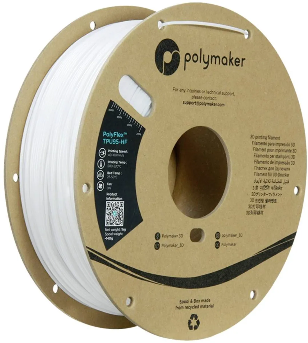 Polymaker PD03002 TPU95-HF Filament 1.75mm