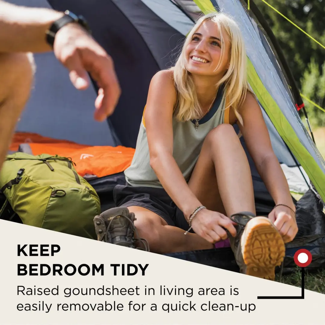 Coleman Darwin 3 Plus Koepeltent - 3-Persoons - Grijs - afbeelding 2 van 6