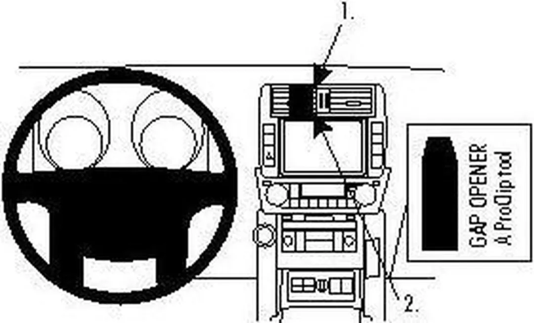 Brodit ProClip 854443 Telefoonhouder - Toyota LandCruiser/150/Prado 2010-2014 - Zwart