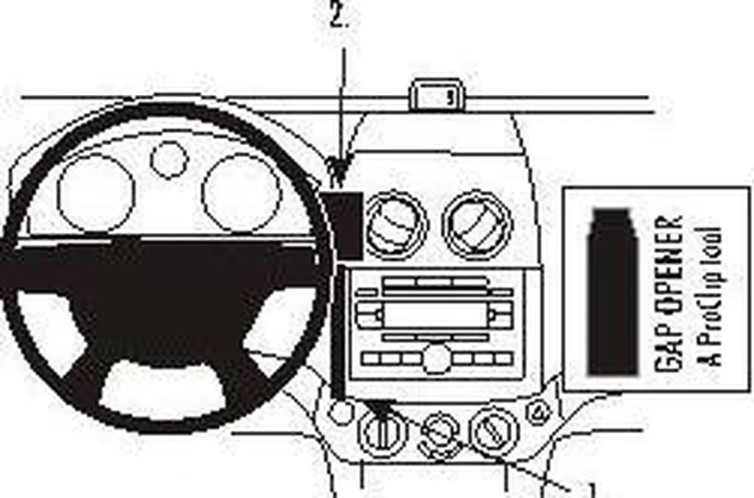 Brodit ProClip Chevrolet Aveo 2007-2011 Center Mount 853923 - Zwart - afbeelding 6 van 6