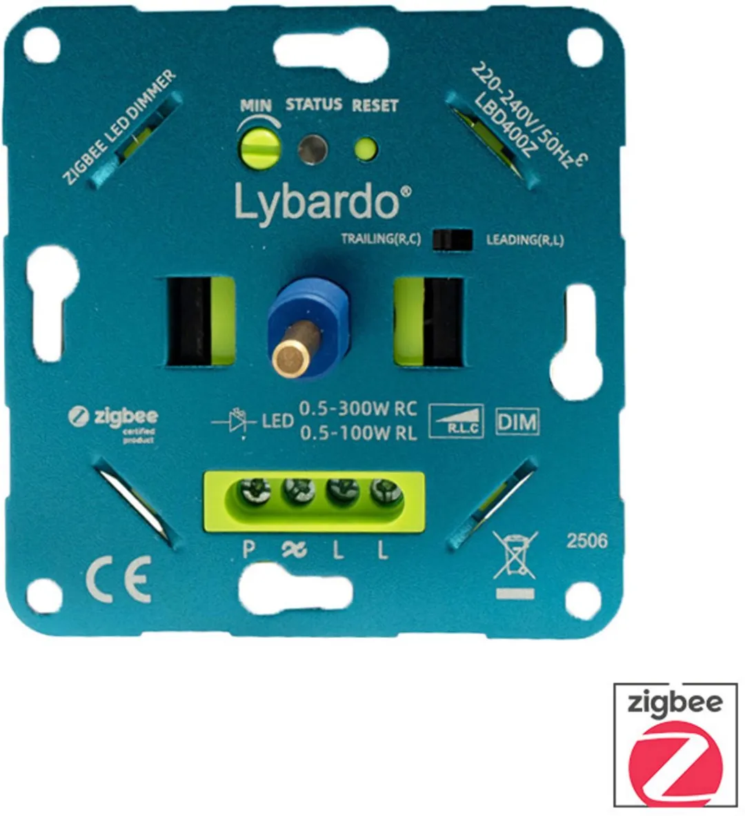 Lybardo Zigbee Dimmer Inbouw 0-350W Blauw