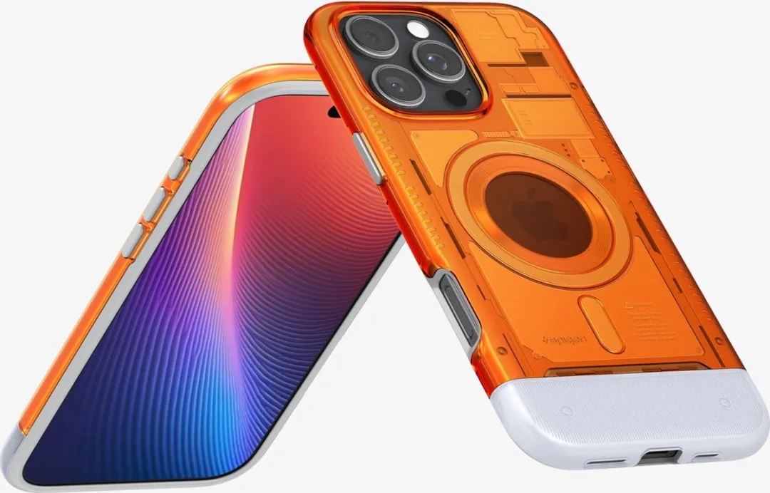 Spigen Classic C1 MagFit Hoesje iPhone 16 Pro - Oranje - afbeelding 4 van 6